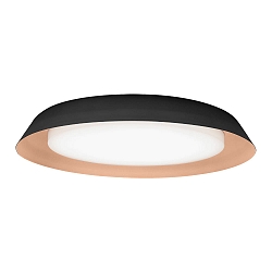 LED Wand-/Deckenleuchte TOWNA 2.0, IP44, � 46.1cm, 3000K, dimmbar, schwarz-kupfer