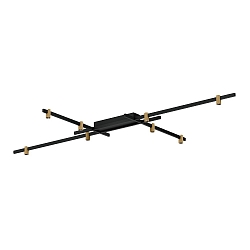 ceiling luminaire TRACE GRID 1.0 down, direct IP20, champagner, mat, deep black dimmable