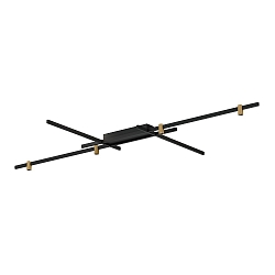 ceiling luminaire TRACE GRID 2.0 up / down, direct / indirect IP20, champagner, mat, deep black dimmable