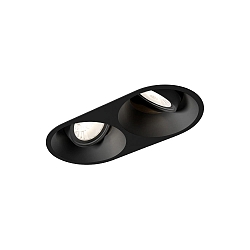 LED Einbaustrahler DEEP 2.0, IP20, 2-flammig, 350/500mA, 2x 7/10W 3000K, CRi >90, schwarz