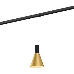 1-phase pendant luminaire ODREY ON TRACK 1.4 incl. 1-phase adapter GU10 IP20, gold, black matt