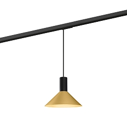 1-phase pendant luminaire ODREY ON TRACK 1.6 incl. 1-phase adapter GU10 IP20, gold, black matt