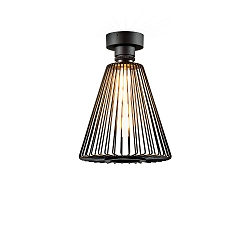 Deckenleuchte WIRO 1.0 CONE CEILING SURF E27 B max. 60W T30-225 220-240VAC, schwarz