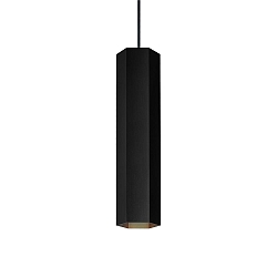 LED Pendant luminaire HEXO MULTI 3.0, 6W 2700K, CRi >90, without canopy, black