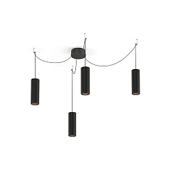 Pendant luminaire RAY MULTI 2.0 PAR16, GU10 max. 12W, black