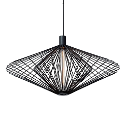 Pendelleuchte WIRO 2.0 DIAMOND CEILING SUSP E27 B 2.6m cable max. 60W T30-300 220-240VAC, IP20, schwarz