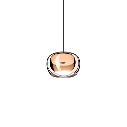 LED Design-Pendelleuchte WETRO 1.0, � 15cm, 1-flammig, 11W 1850-2800K, CRi >90, dim-to-warm, Glas, kupfer