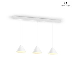 LED Design Pendant luminaire SHIEK 1.0,  17cm, 11W 1800-2850K, CRi >90, dimmable, white