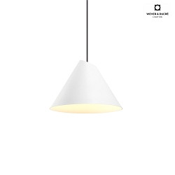 LED Design Pendant luminaire SHIEK 2.0,  25.2cm, 11W 1800-2850K, CRi >90, dimmable, white