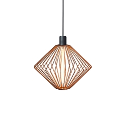 Pendelleuchte WIRO 1.1 DIAMOND CEILING SUSP E27 P 2.6m cable max. 60W T30-300 220-240VAC, IP20, kupfer