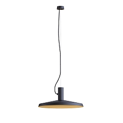Pendelleuchte ROOMOR 1.4 - E27, Pendel 600cm, Schirm � 51cm, tiefschwarz / gold