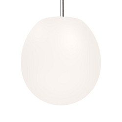 Pendant luminaire DRO SUSPENDED 4.0, � 38.5cm, E27, A60 max. 15W, aluminum / textile cable / glass, white