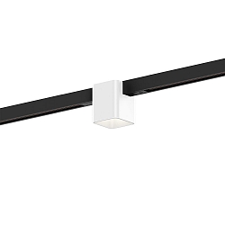 LED Schienenstrahler DOCUS ON STREX 1.0, 25�, 48V, 7W, 2700K, 440lm, IP20, dimmbar, Schiene schwarz / Leuchte wei�
