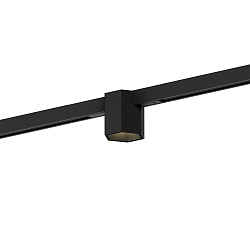LED Schienenstrahler HEXO ON STREX 1.0, 25�, 48V, 7W, 2700K, 440lm, IP20, Schiene schwarz / Leuchte schwarz