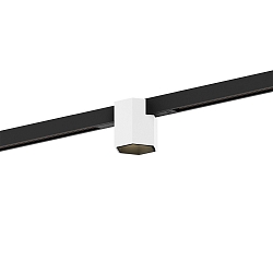 LED Schienenstrahler HEXO ON STREX 1.0, 25�, 48V, 7W, 2700K, 440lm, IP20, Schiene schwarz / Leuchte wei�/schwarz