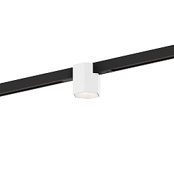 LED Schienenstrahler HEXO ON STREX 1.0, 25�, 48V, 7W, 2700K, 440lm, IP20, Schiene schwarz / Leuchte wei�