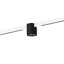 LED Schienenstrahler HEXO ON STREX 1.0, 25�, 48V, 7W, 2700K, 440lm, IP20, dimmbar, Schiene wei� / Leuchte schwarz