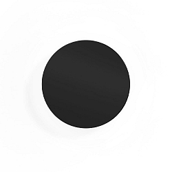 LED Wandleuchte MILES 2.0 ROUND, indirekt, � 19cm, 8W 2700K, CRi >90, dimmbar, schwarz