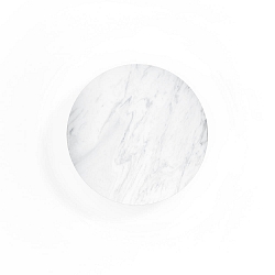 LED Wandleuchte MILES 2.0 ROUND, indirekt, � 19cm, 8W 2700K, CRi >90, dimmbar, Marmor wei�
