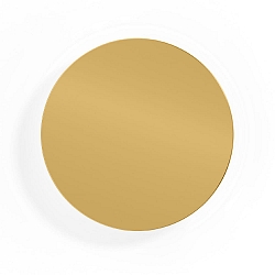 LED Wandleuchte MILES 3.0 ROUND, indirekt, � 26cm, 8W 3000K, CRi >90, dimmbar, gold