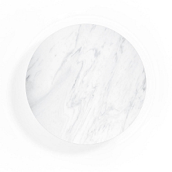 LED Wandleuchte MILES 3.0 ROUND, indirekt, � 26cm, 8W 3000K, CRi >90, dimmbar, Marmor wei�