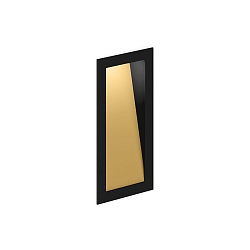 LED Wandeinbauleuchte THEMIS WALL REC 1.7 LED 2700K K 3/5W 500/700mA 6V CRI80, schwarz matt, gold
