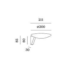 LED Wandleuchte SCAVA 1.0, indirekt / Up, CRi >90, dimmbar, Aluminium / PC opal, 25W 2700K, gold-schwarz