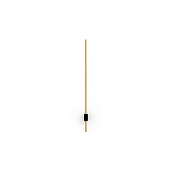 LED Design-Wandleuchte FINLIN 1.0, 62.3cm, 6W 3000K, CRi >90, dimmbar, schwarz-gold