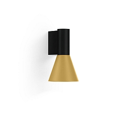 Wandleuchte ODREY WALL SURF 1.3 PAR16 B-G max. 12W GU10 100-240VAC, schwarz matt, gold