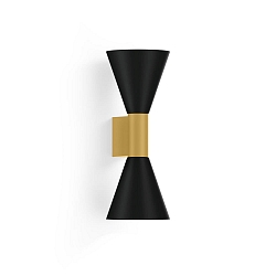 Wandleuchte ODREY WALL SURF 2.4 PAR16 G-B max. 2x12W GU10 100-240VAC, gold, schwarz matt