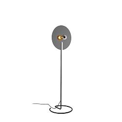 Stehleuchte MIRRO FLOOR 2.0, Spiegel-� 45cm, E27 (exkl.), mit Schnurdimmer, schwarz-chrom