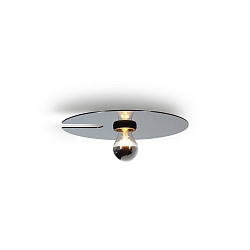 Wall luminaire MIRRO WALL 1.0, mirror � 30cm, E27 (excl.), black chrome