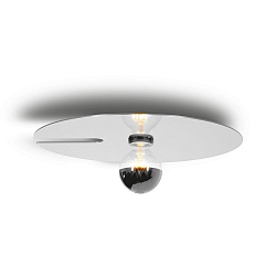 wall and ceiling luminaire MIRRO CEILING / WALL SURF 2.0 E27 IP20, aluminium, black matt 