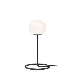 Tischleuchte DRO TABLE HIGH 2.0, 54cm / � 20cm, E14, C35 4-6W, Aluminiumstahl / Textilkabel / Glas, Wei�