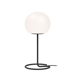 Tischleuchte DRO TABLE HIGH 3.0, 62.5cm / � 30cm, E27, A60 4-12W, Aluminiumstahl / Textilkabel / Glas, Wei�