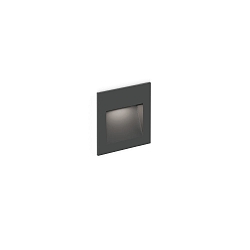 Outdoor LED Wand-Einbauleuchte ORIS OUTDOOR WALL REC 0.8, IP65, 8x8cm, 350-700mA 6V (exkl. BG), 2/5W 3000K, CRi >90, anthrazit