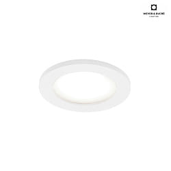 Outdoor LED Recessed spot INTRA 1.0 opal, IP65, 7W 3000K, CRi >90, dimmable, white