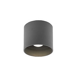 outdoor ceiling luminaire BOX OUTDOOR CEILING SURF 1.0 IP65, grey dimmable