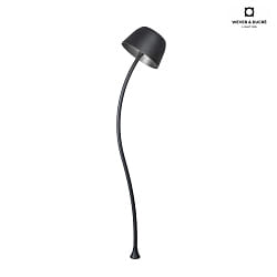 Outdoor LED Floor lamp SWAM FLOOR 1.0, IP65, 8W 2700K, CRi >90, dimmable, without socket, black