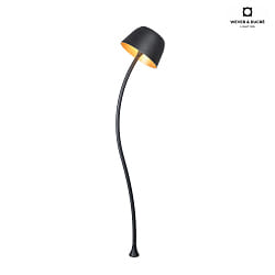 Outdoor LED Floor lamp SWAM FLOOR 1.0, IP65, 8W 2700K, CRi >90, dimmable, without socket, black gold