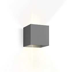 LED Au�enwandleuchte BOX 2.0, IP65, Up&Down, 6W 3000K 2x200lm, Winkel verstellbar, dimmbar, dunkelgrau