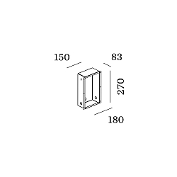 Zubeh�r f�r LED Treppenstufenleuchte THEMIS 1.7 - Einbaugeh�use
