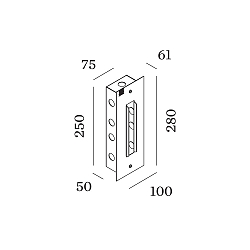 Zubeh�r f�r LED Treppenstufenleuchte STRIPE 2.2 - Einbaugeh�use inkl. Einputzrahmen