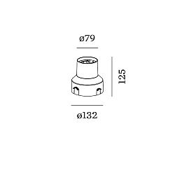 Accessory for Outdoor LED Recessed spot  MAP0.9 / CHART 0.9 - recessed housing