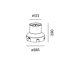 Accessory for Outdoor LED Recessed spot MAP 1.2 / CHART 1.2 - recessed housing