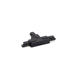Accessory for 1-phase tracks - T-coupler 2.0 with feed-in option, earth outside / left, black