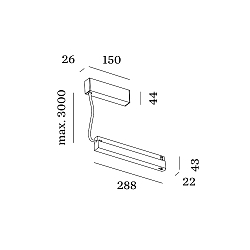 LED driver STREX 48V pendulum version, black