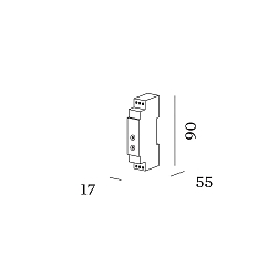 LED Dimmer DIN RAIL, f�r Schaltschrank, IP30, 230V, max. 200W, Phasenabschnitt, wei�