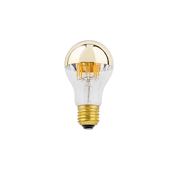 LED Filamentlampe Birne A60 LED 2700K GOLD MIRROR 5.5W E27 220-240VAC DIM CRI90, klar, gold