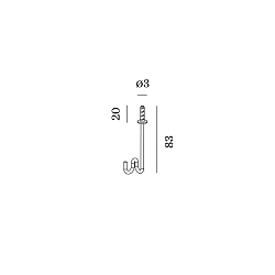 fastening hook MULTI-BASE HOOK FOR 5MM DOVEL mechanical, signal white